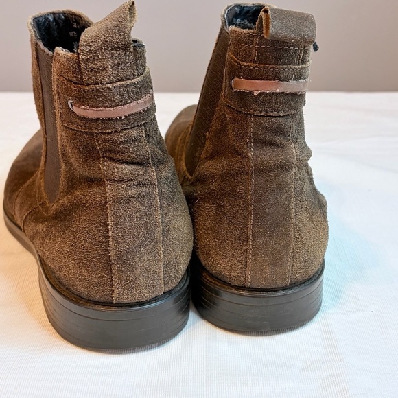 Johnston & Murphy Dark Brown Suede Chelsea Slip On Boots main image 7